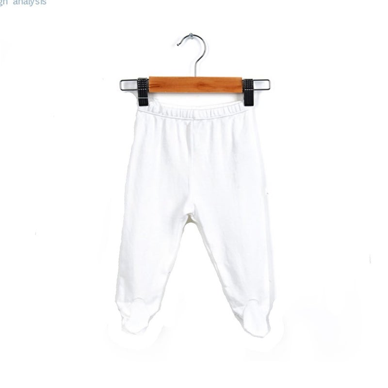 Monvecle Unisex Baby Multi Pieces Newborn to Toddler Cotton Long Pants Shorts Gift Sets (US, Age, 6 Months, 2pcs -White) - Image 5